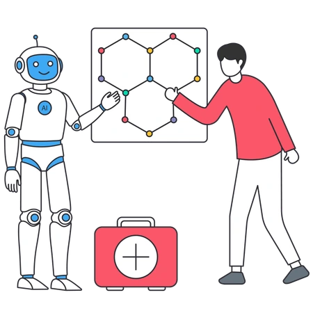 A person and an AI system meeting on equal footing