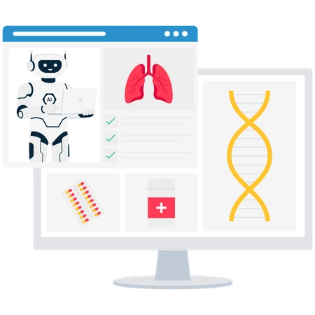 A medical AI system being reviewed on screen