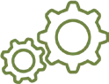 Two interlocking gears