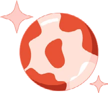 A globe with sparkles
